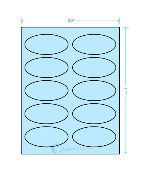 3.75" x 1.75" - 10 up - Pastel Blue (Laser)