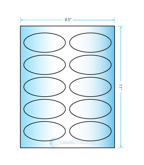 3.75" x 1.75" - 10 up - White Vinyl Drum (Laser)