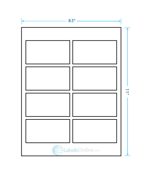 3.75" x 2" - 8 up - Clear Matte (Laser)