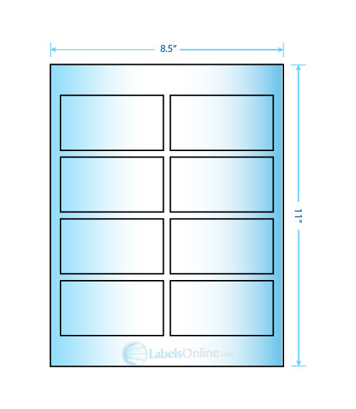 3.75" x 2" - 8 up - Mid Gloss (Laser)