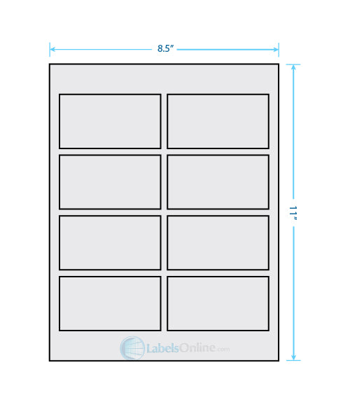 3.75" x 2" - 8 up - Recycled (Laser / Inkjet)