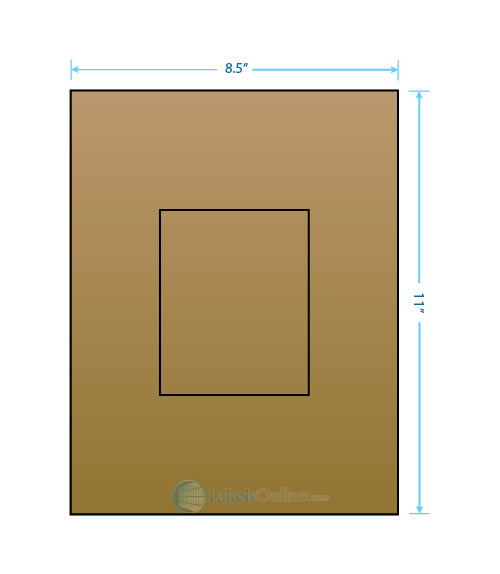 3.8584" x 4.8037" - 1 up - Brown Kraft (Laser / Inkjet)
