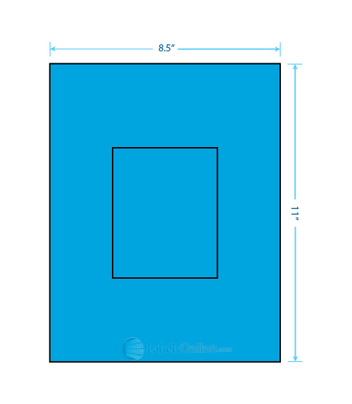 3.8584" x 4.8037" - 1 up - Fluorescent Blue (Laser)