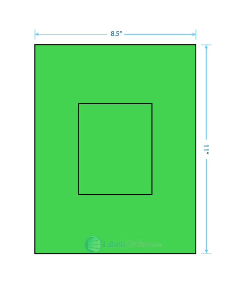 3.8584" x 4.8037" - 1 up - Fluorescent Green (Laser)
