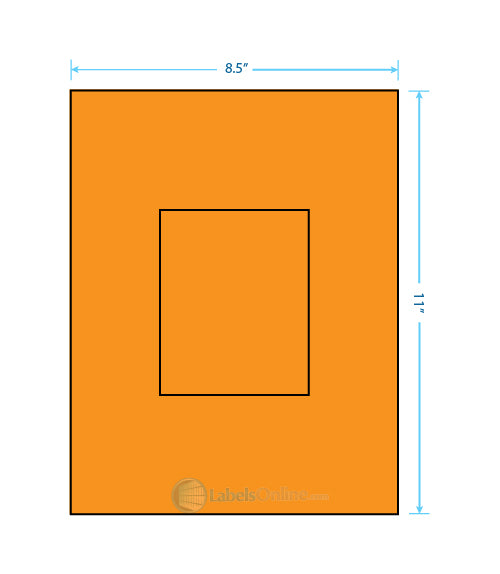 3.8584" x 4.8037" - 1 up - Fluorescent Orange (Laser)