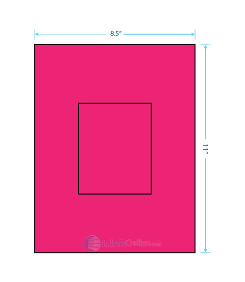 3.8584" x 4.8037" - 1 up - Fluorescent Pink (Laser)