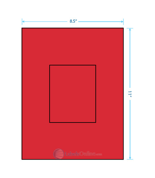 3.8584" x 4.8037" - 1 up - Fluorescent Red (Laser)