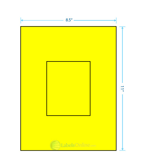 3.8584" x 4.8037" - 1 up - Fluorescent Yellow (Laser)