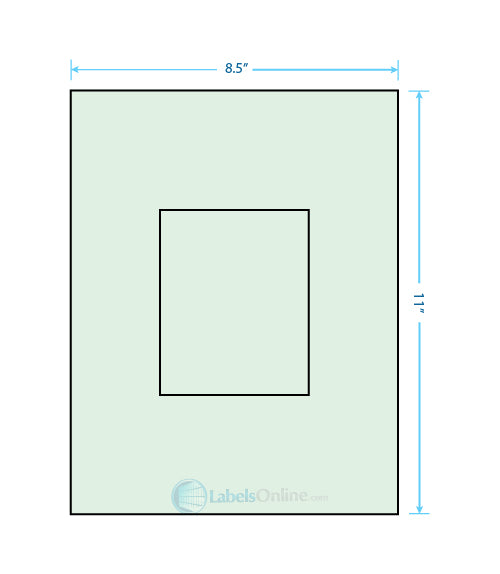 3.8584" x 4.8037" - 1 up - Pastel Green (Laser)