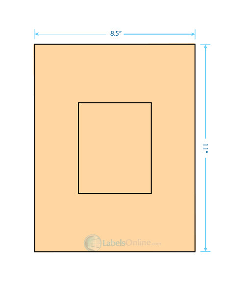 3.8584" x 4.8037" - 1 up - Pastel Orange (Laser)