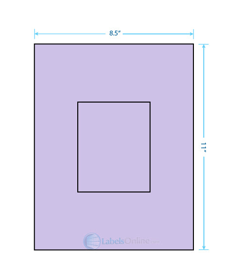3.8584" x 4.8037" - 1 up - Pastel Purple (Laser)