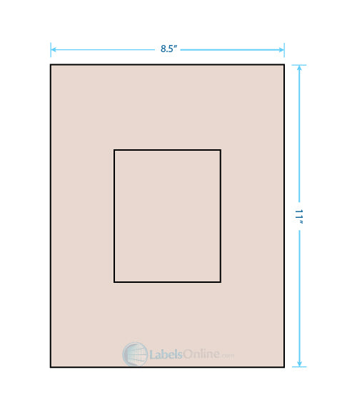 3.8584" x 4.8037" - 1 up - Pastel Tan (Laser)