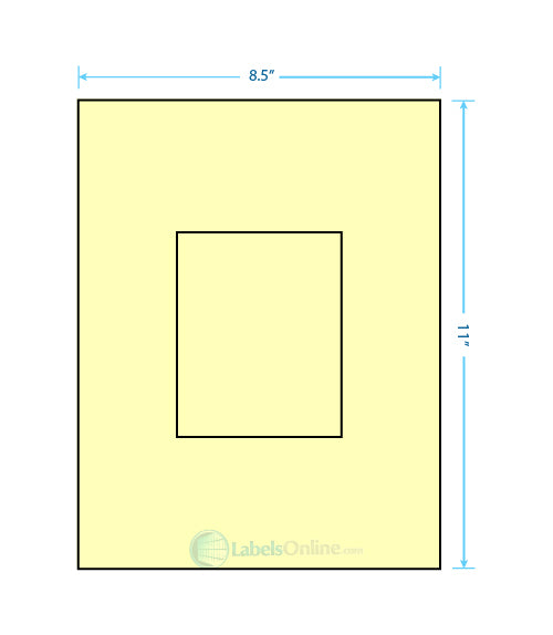 3.8584" x 4.8037" - 1 up - Pastel Yellow (Laser)