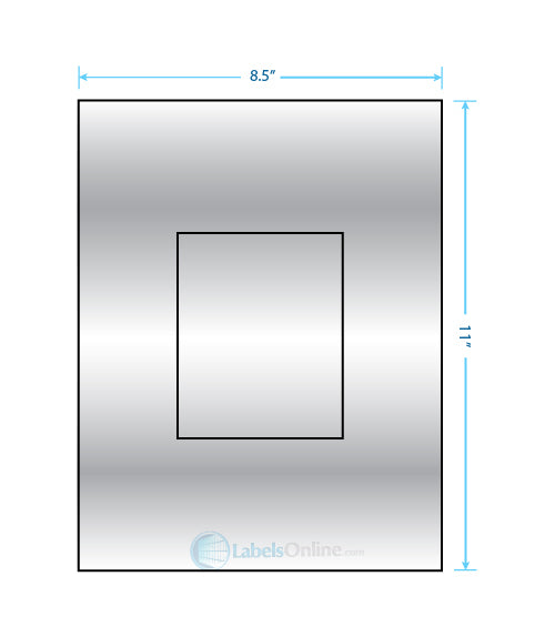 3.8584" x 4.8037" - 1 up - Silver Foil (Laser)