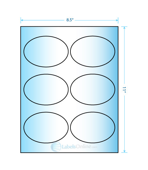 3.875" x 2.6875" Barcode Labels - 6 up - High Gloss
