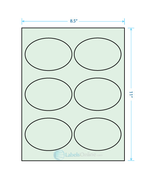 3.875" x 2.6875" Barcode Labels - 6 up - Pastel Green