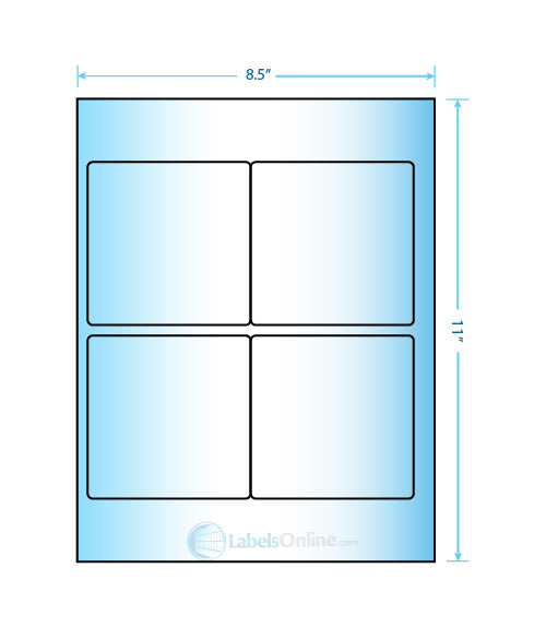 3.875" x 3.875" - 4 up - Premium High Gloss (Laser)