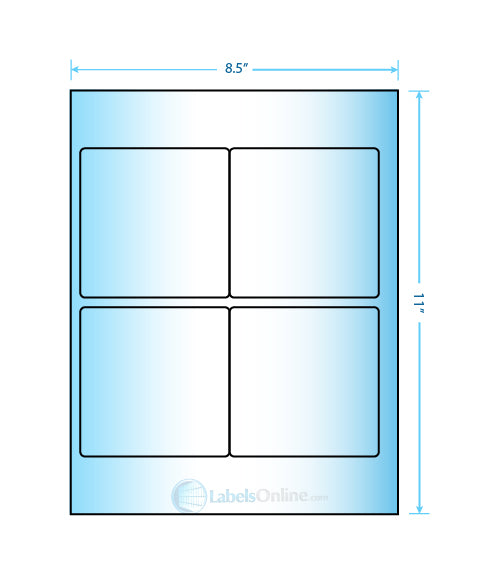 3.875" x 3.875" - 4 up - Premium Photo Gloss (Inkjet)