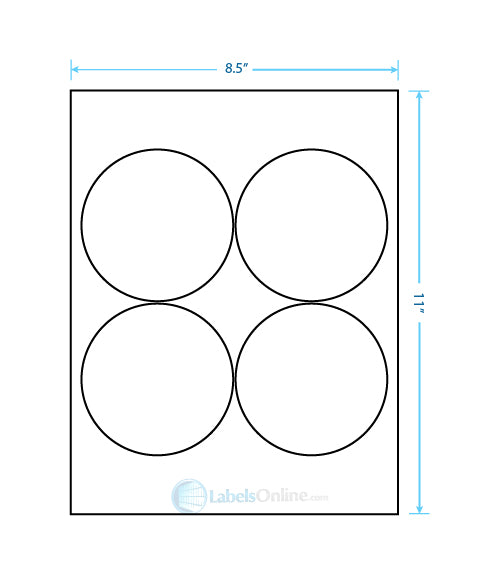 3.9375" - 4 up - Clear Matte (Laser / Inkjet)