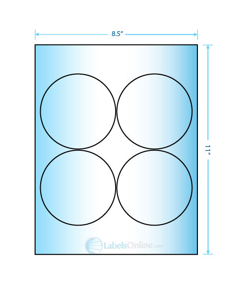 3.9375" - 4 up - Mid Gloss (Laser)
