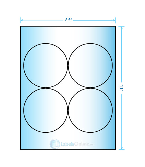 3.9375" - 4 up - Premium High Gloss (Laser)
