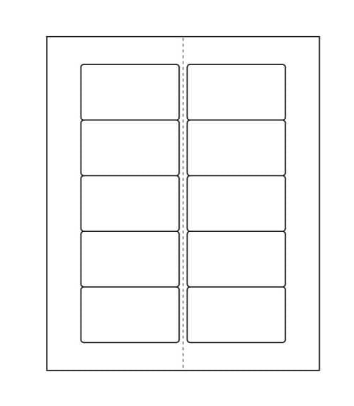 3" x 1 7/8" Laser/Inkjet VHS Tape Face Labels; 10 up; 250 sheets/case - Standard White Matte