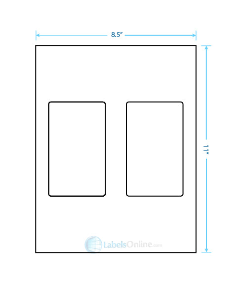 3" x 5" - 2 up - Opaque/Blockout (Laser / Inkjet)