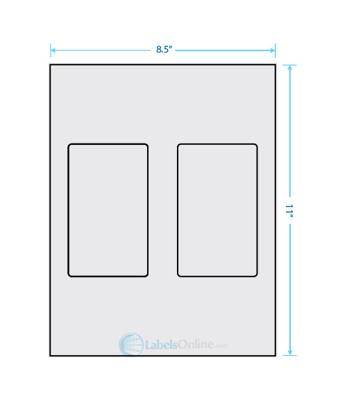 3" x 5" - 2 up - Recycled (Laser / Inkjet)