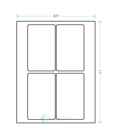 3" x 5" Barcode Labels - 4 up - Clear Matte