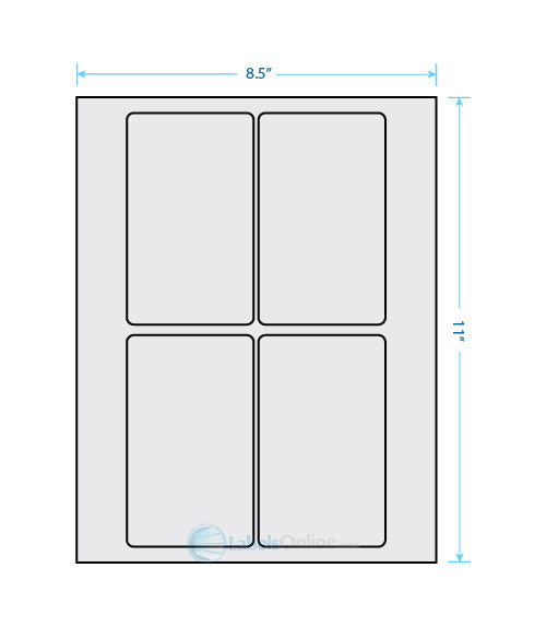 3" x 5" Barcode Labels - 4 up - Recycled