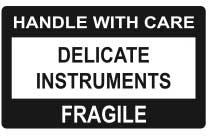 3" x 5" Permanent Adhesive, Preprinted HANDLE WITH CARE, DELICATE INSTRUMENTS, FRAGILE (3000 Labels)