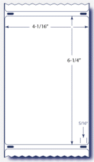 4.0625" x 6.25" Premium Direct Thermal Paper Label; No Perf; 1" Core; " OD; 12 Rolls/carton (220 Labels/roll)