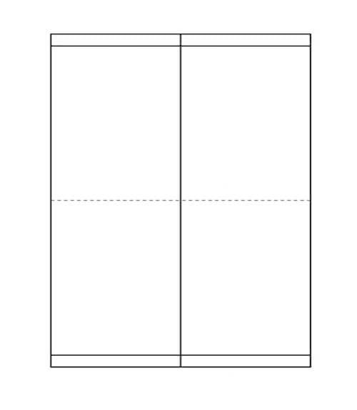 4 1/4" x 13" Laser/Inkjet Legal Sheet Labels; 2 up; 250 sheets/case - Standard White Matte