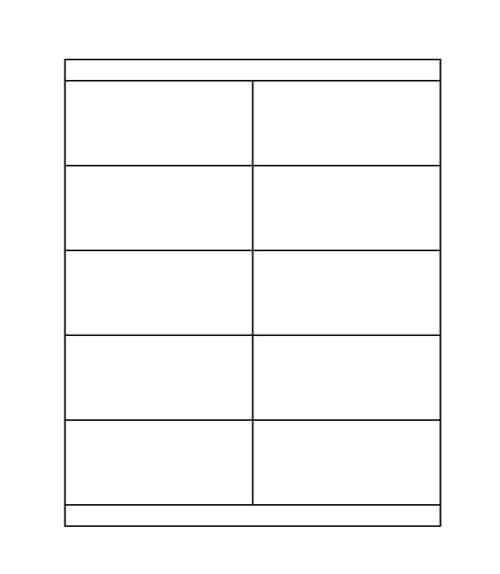 4 1/4" x 2" Laser/Inkjet Shipping or Address Labels; 10 up; 100 sheets/case - Standard White Matte