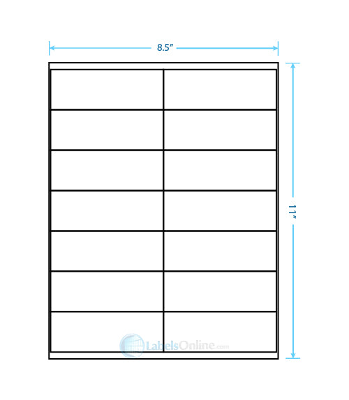 4.1875" x 1.5" - 14 up - Opaque/Blockout (Laser / Inkjet)