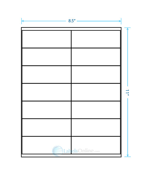 4.1875" x 1.5" - 14 up - White Polyester (Laser)