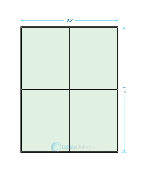 4.1875" x 5.4375" - 4 up - Pastel Green