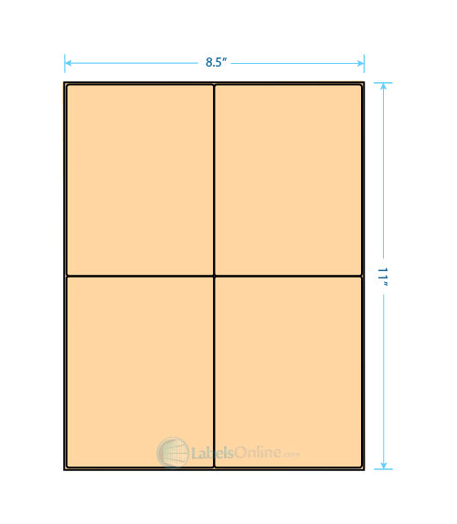 4.1875" x 5.4375" - 4 up - Pastel Orange