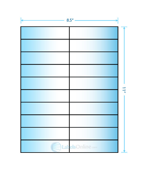 4.25" x 1.1" - 20 up - Mid Gloss (Laser)