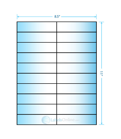 4.25" x 1.1" - 20 up - Premium High Gloss (Laser)