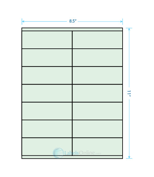 4.25" x 1.5" Barcode Labels - 14 up - Pastel Green