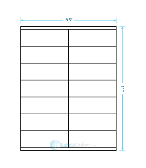 4.25" x 1.5" barcode labels, 14 per sheet, white polyester
