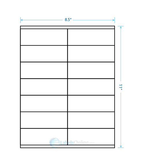 4.25" x 1.5" Barcode Labels - 14 up - White Vinyl Drum
