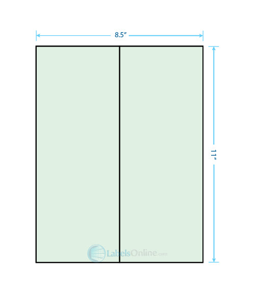 4.25" x 11" - 2 up - Pastel Green (Laser)