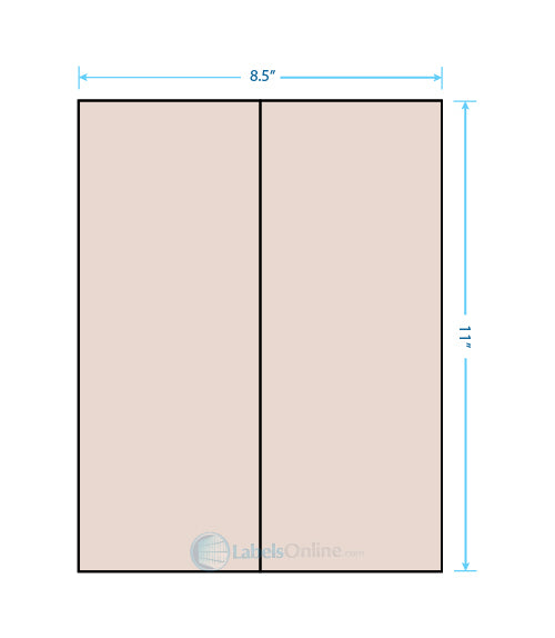 4.25" x 11" - 2 up - Pastel Tan (Laser)