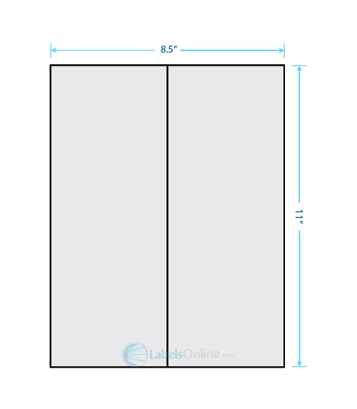 4.25" x 11" - 2 up - Recycled (Laser / Inkjet)