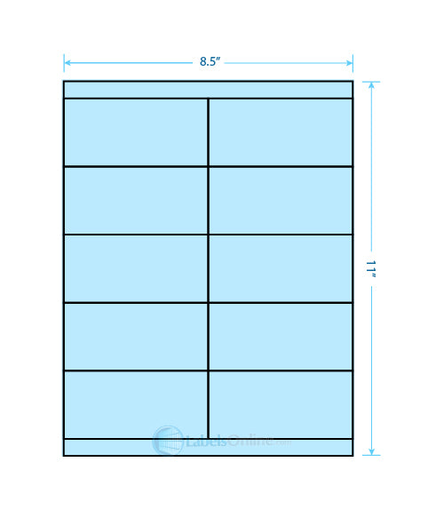 4.25" x 2" - 10 up - Pastel Blue