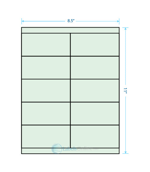 4.25" x 2" - 10 up - Pastel Green
