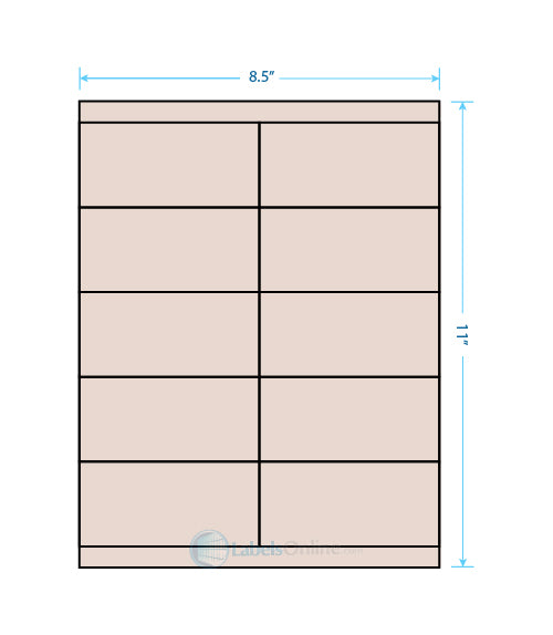 4.25" x 2" - 10 up - Pastel Tan