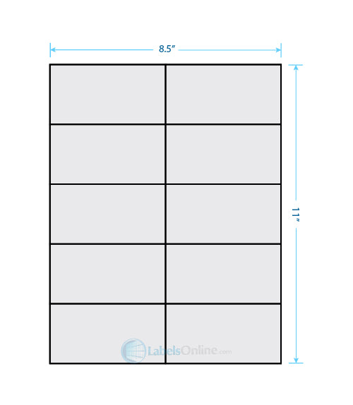 4.25" x 2.2" - 10 up - Recycled